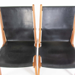 SOLD 1954 Pair of Uno & Östen Kristiansson Hunting Chairs for Luxus Sweden