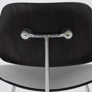 SOLD Eames Evans Herman Miller 1946 DCM Dining Chairs Black Aniline Dye Set of 4 RARE