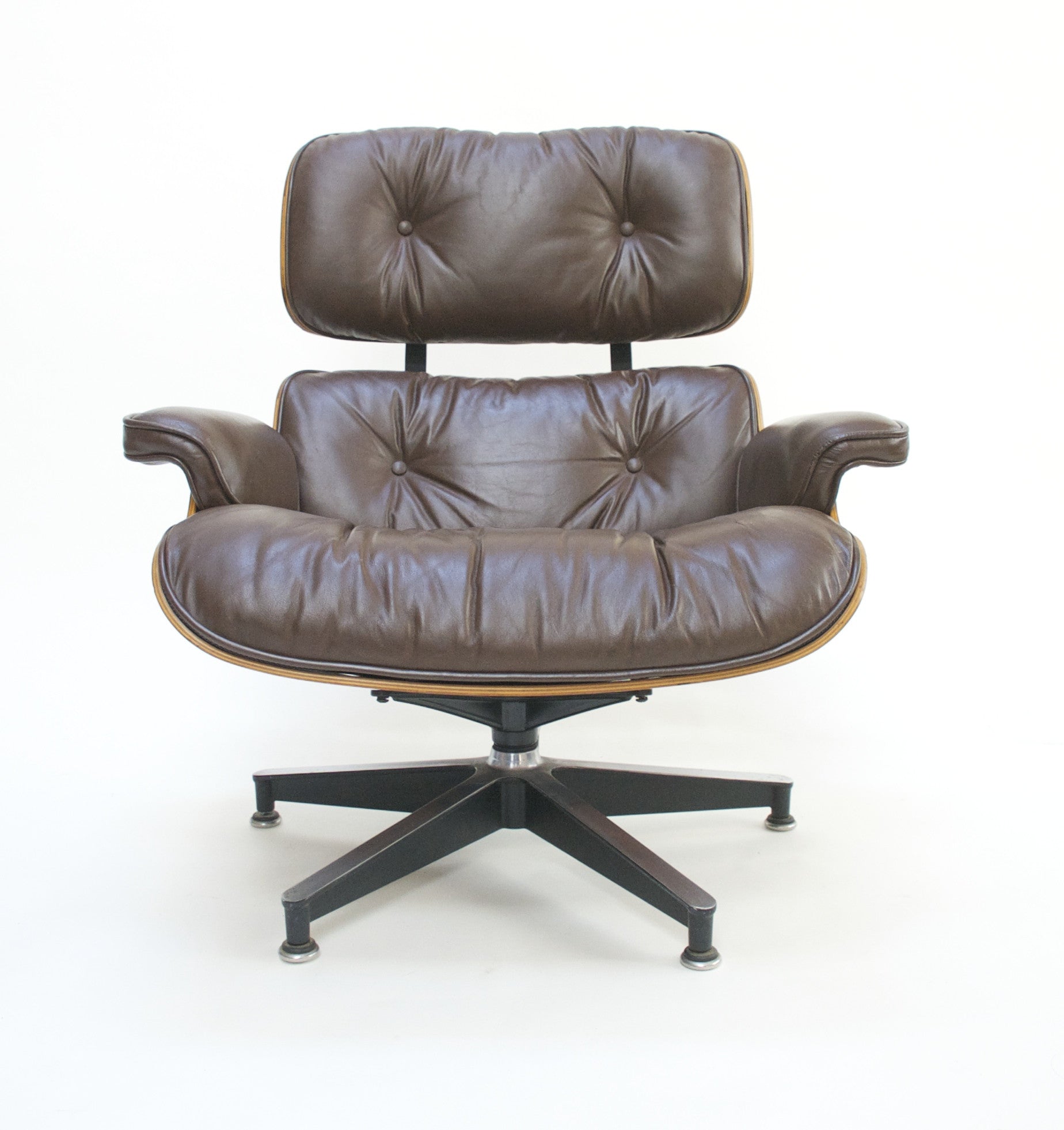 SOLD 1970's Herman Miller Eames Lounge Chair & Ottoman Rosewood 670 671 Brown