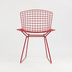 SOLD Knoll Studio International Harry Bertoia Wire Side Chair Red Frame NOS