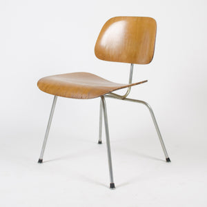 SOLD Herman Miller Eames 1954 DCM Dining Chair Calico Ash Boot Glides