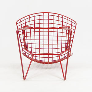 SOLD Knoll Studio International Harry Bertoia Wire Side Chair Red Frame NOS