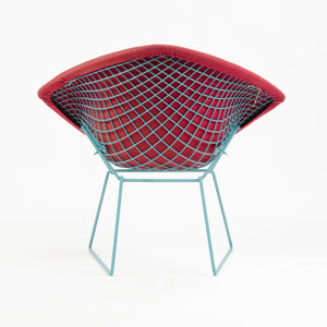 SOLD Knoll International Harry Bertoia Wire Diamond Chair Blue Frame Vintage