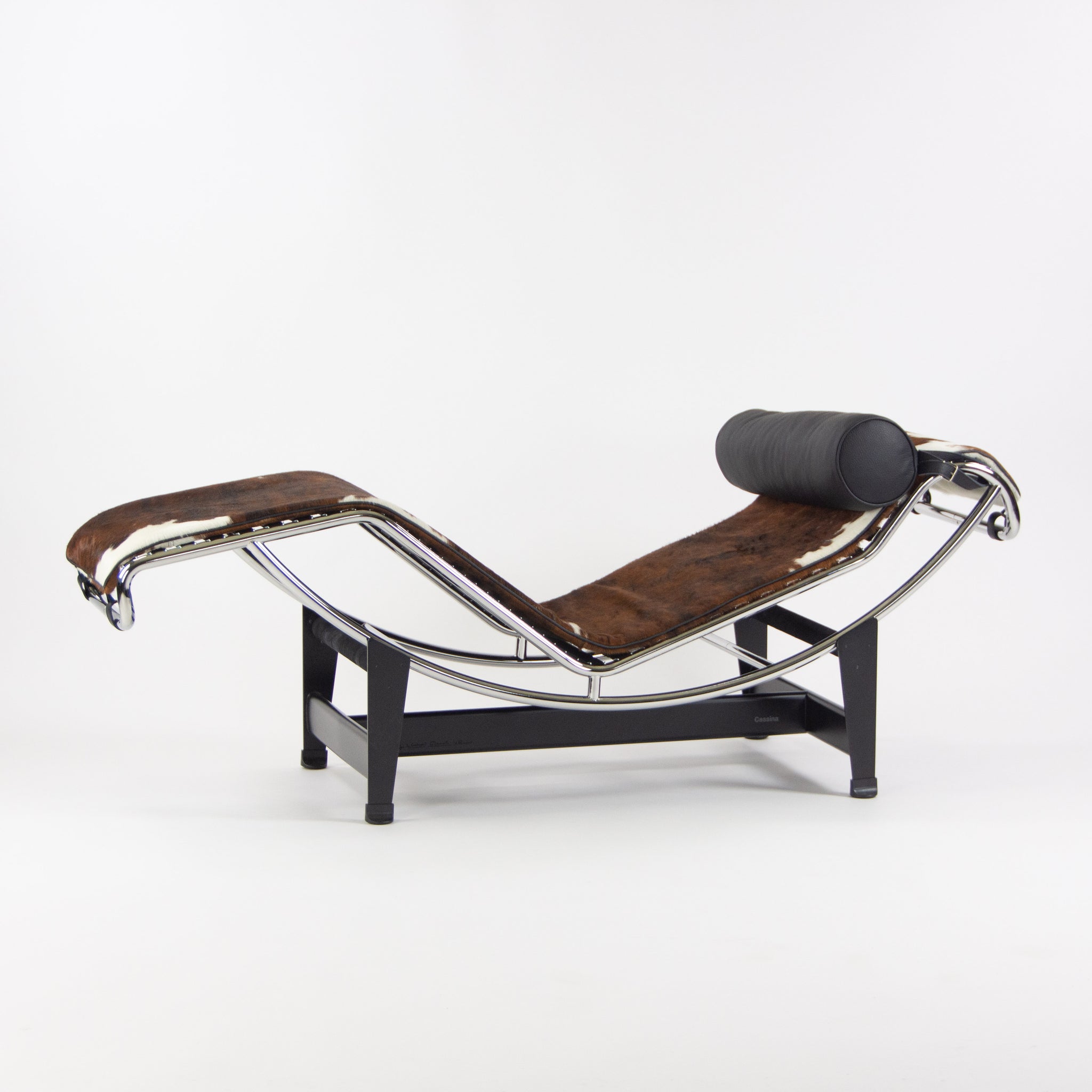 Lc4 Le Corbusier Noire Brown Leather Chaise Lounge for Cassina