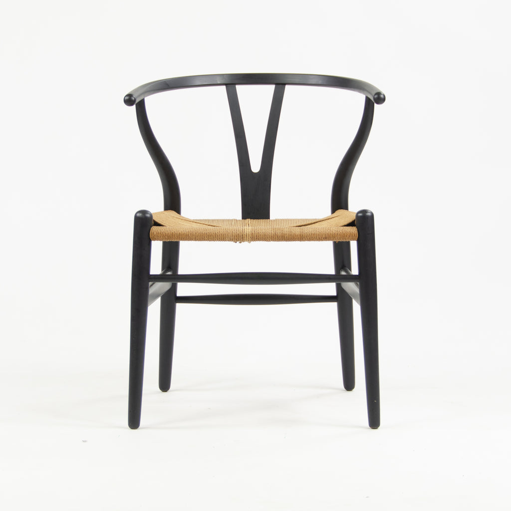 SOLD Hans Wegner Carl Hansen Denmark Wishbone Dining Chair Black Vintage
