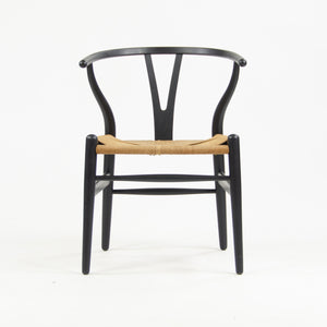 SOLD Hans Wegner Carl Hansen Denmark Wishbone Dining Chair Black Vintage