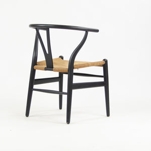 SOLD Hans Wegner Carl Hansen Denmark Wishbone Dining Chair Black Vintage