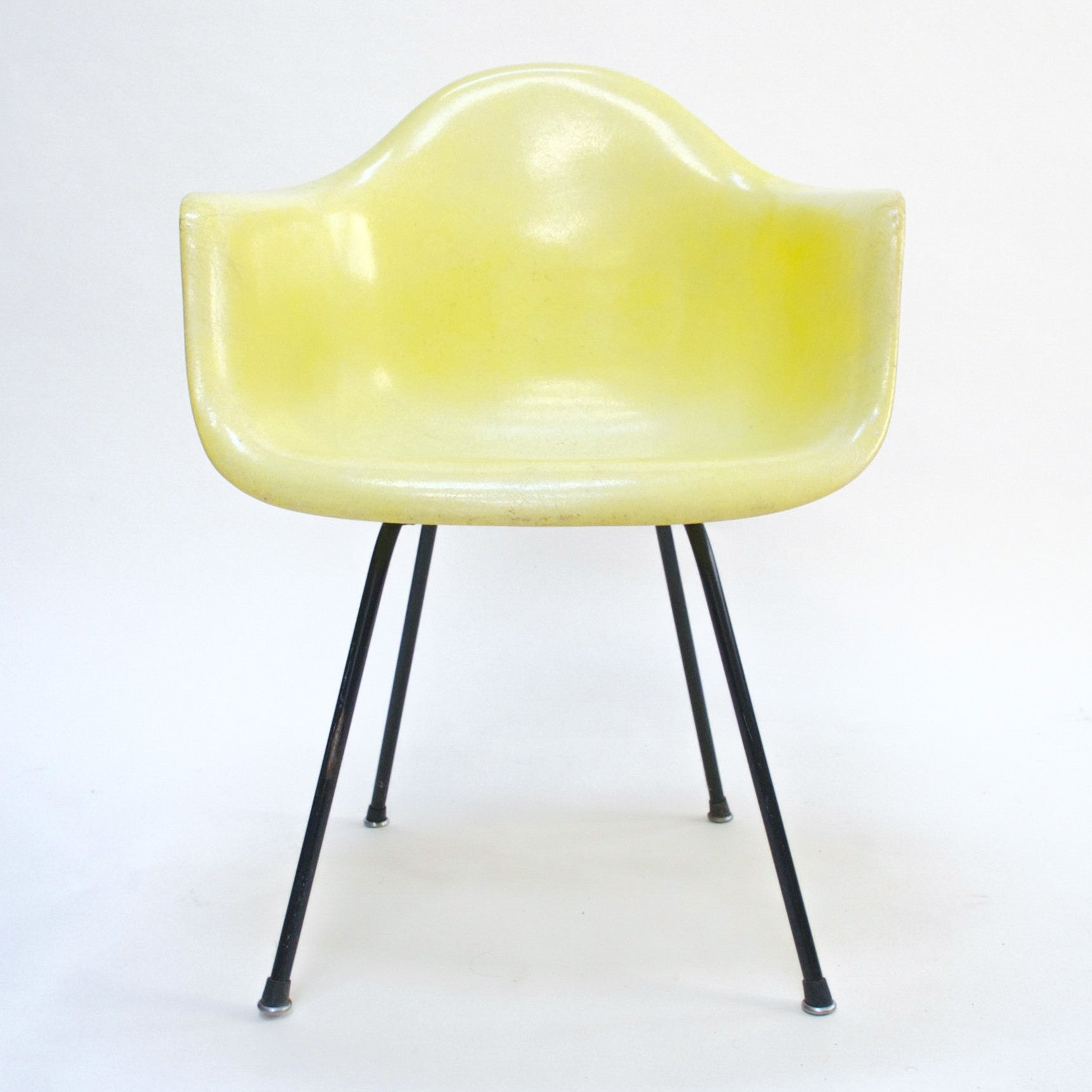 SOLD Herman Miller Eames Yellow Fiberglass Shell Chair Arm Shell