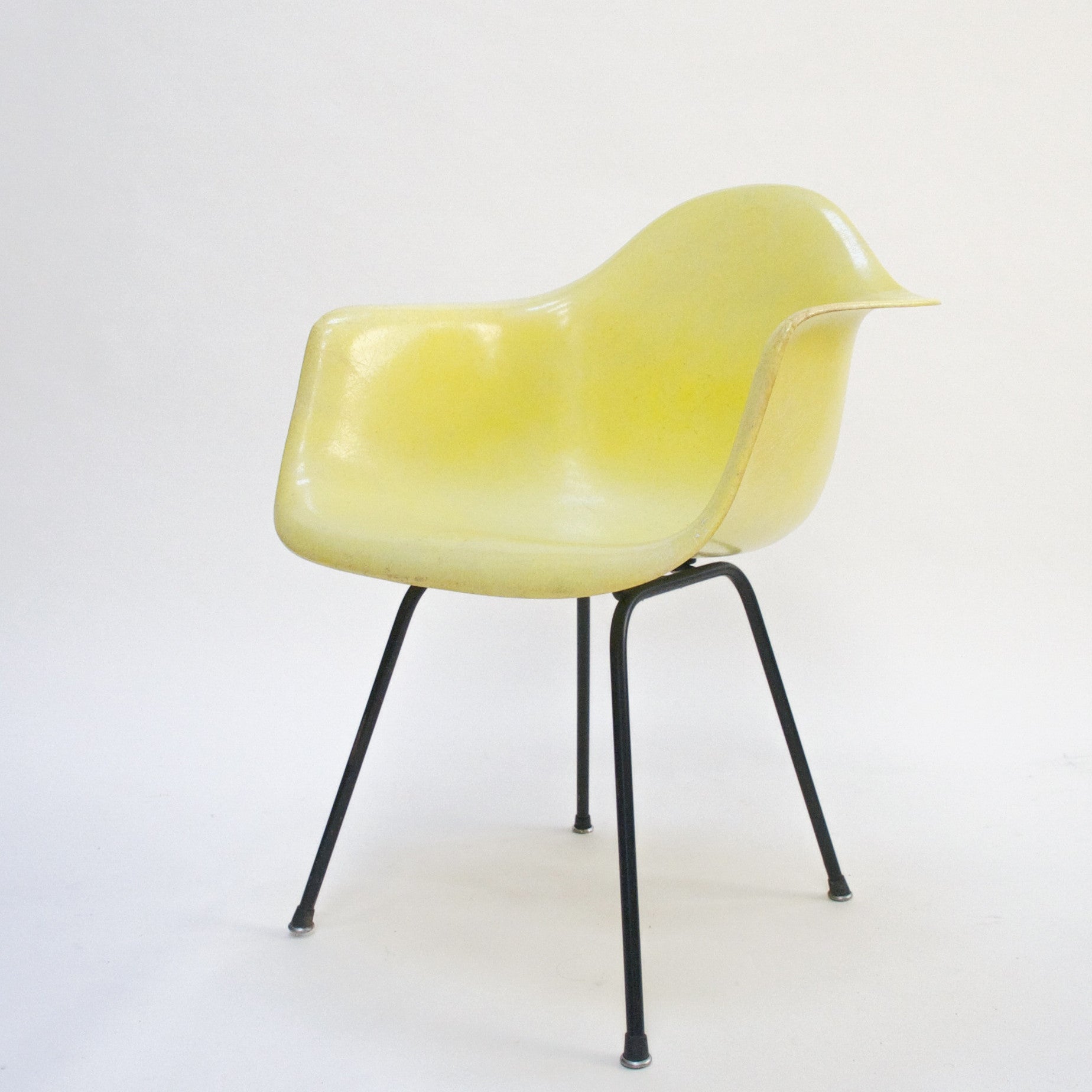 SOLD Herman Miller Eames Yellow Fiberglass Shell Chair Arm Shell