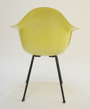 SOLD Yellow Eames Herman Miller Fiberglass Arm Shell Chair Early 1954