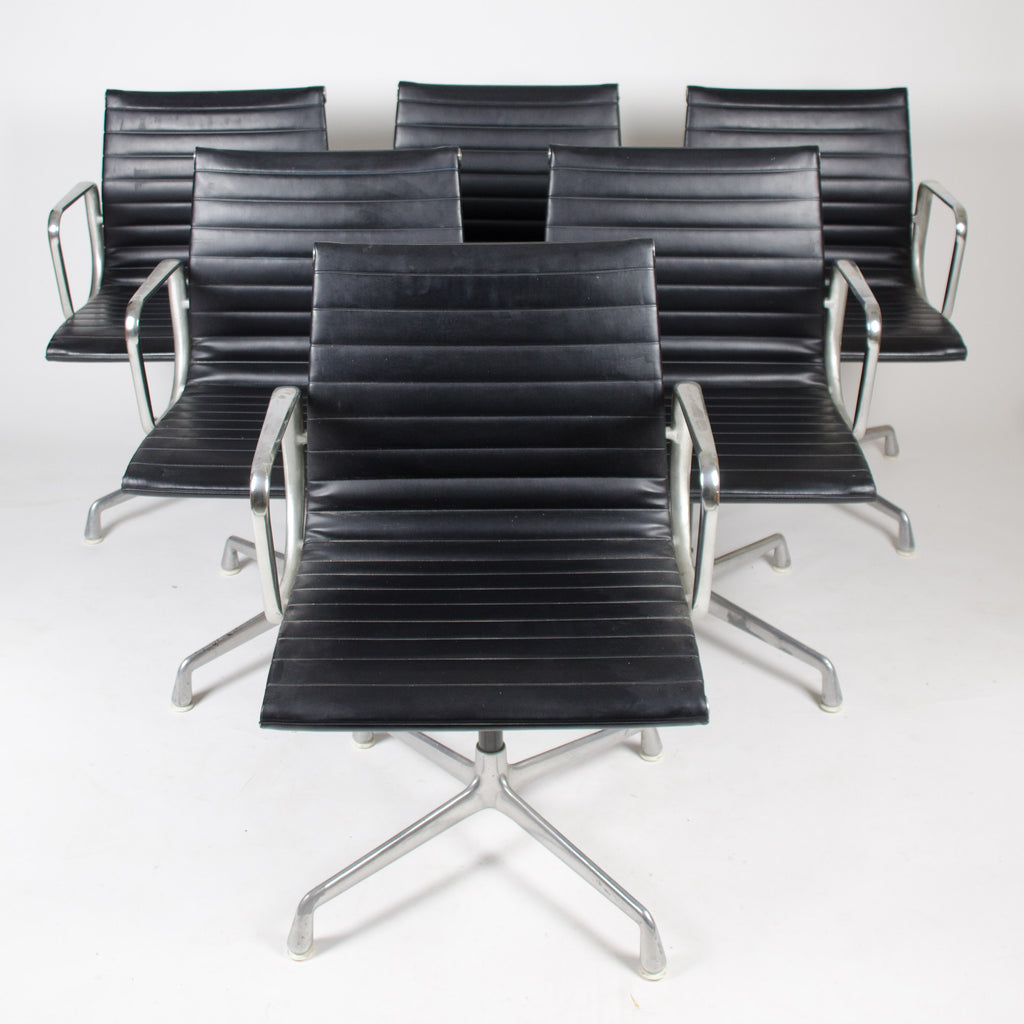 SOLD Herman Miller Eames Aluminum Group Executive Task Chairs Black