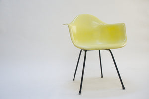 SOLD Yellow Eames Herman Miller Fiberglass Arm Shell Chair Early 1954