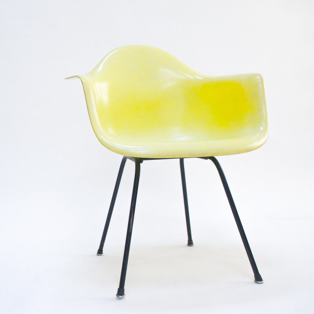 SOLD Herman Miller Eames Yellow Fiberglass Shell Chair Arm Shell