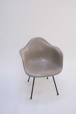 SOLD Greige Eames Herman Miller Fiberglass Arm Shell Chair 1954