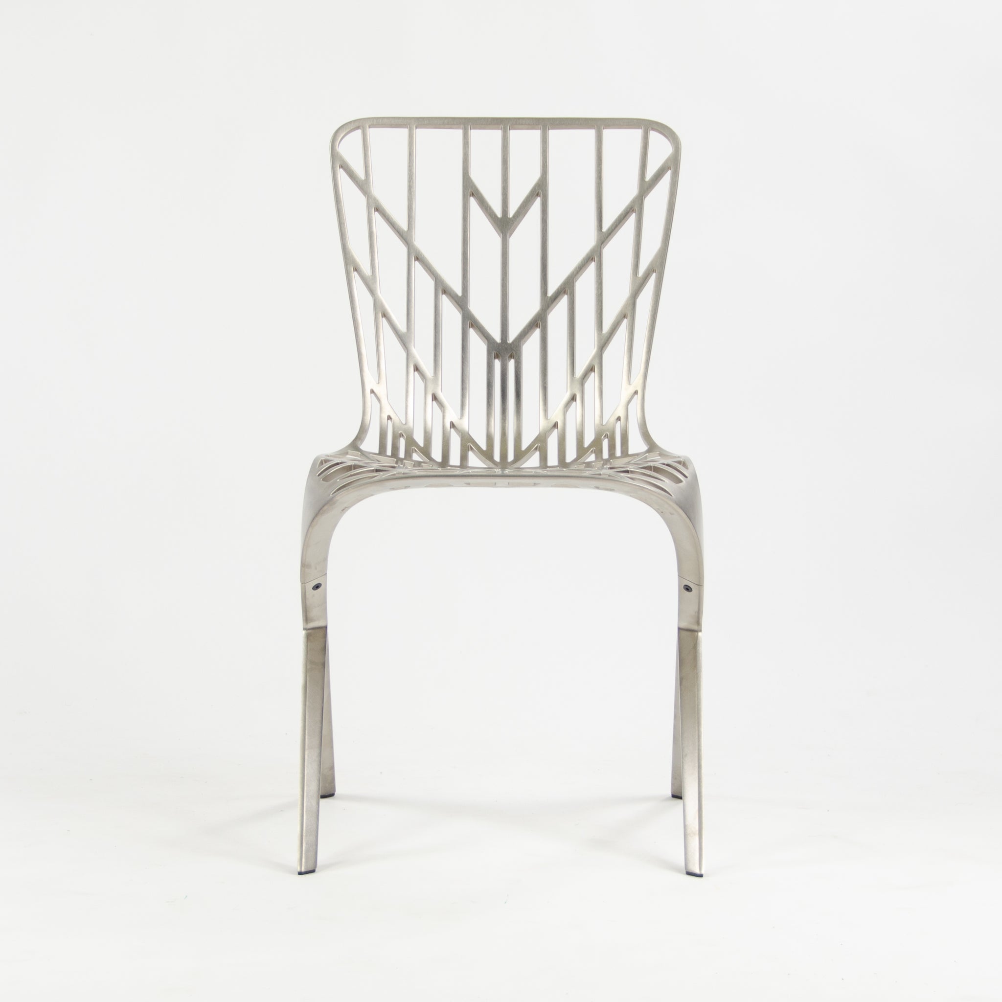 SOLD 2013 Knoll Studio David Adjaye Washington Skeleton Dining Chair Brushed Nickel