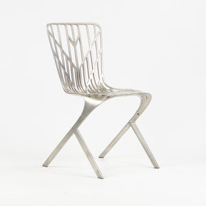 SOLD 2013 Knoll Studio David Adjaye Washington Skeleton Dining Chair Brushed Nickel