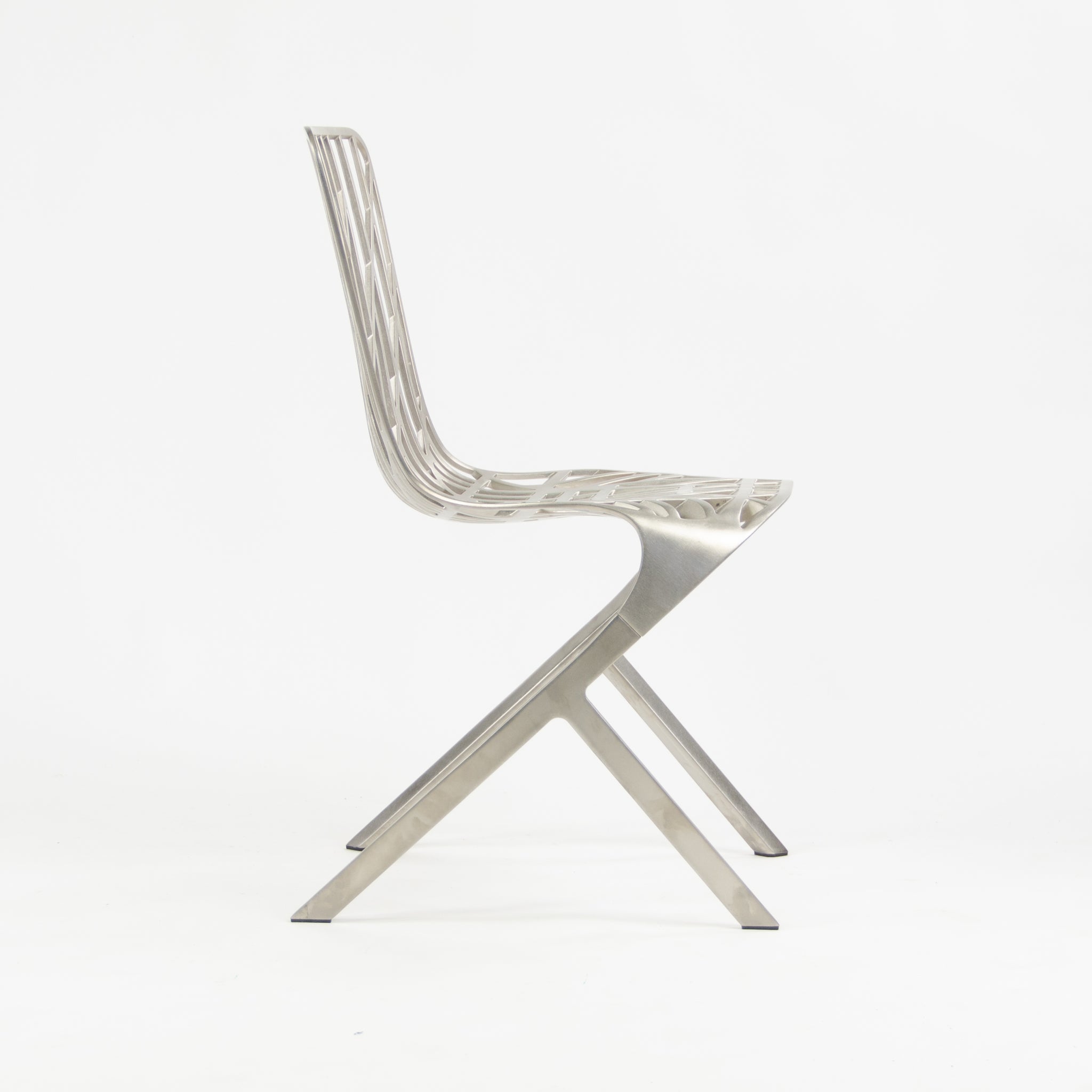 SOLD 2013 Knoll Studio David Adjaye Washington Skeleton Dining Chair Brushed Nickel