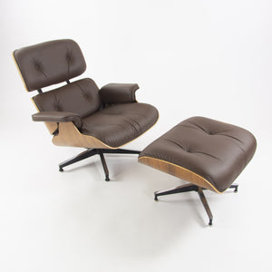 SOLD Herman Miller 2019 Brand New Eames Lounge Chair and Ottoman Walnut Brown Leather