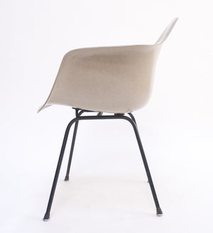 SOLD Greige Eames Herman Miller Fiberglass Arm Shell Chair 1954