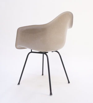 SOLD Greige Eames Herman Miller Fiberglass Arm Shell Chair 1954