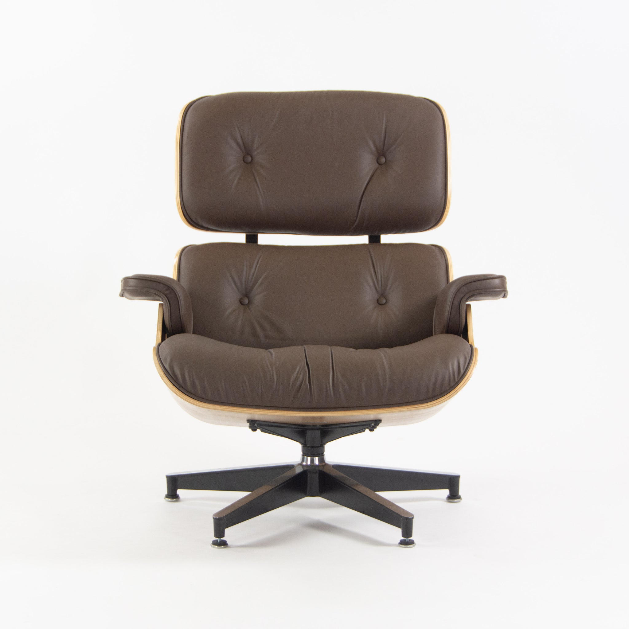 SOLD Herman Miller 2019 Brand New Eames Lounge Chair and Ottoman Walnut Brown Leather