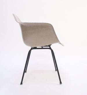 SOLD Greige Eames Herman Miller Fiberglass Arm Shell Chair 1954