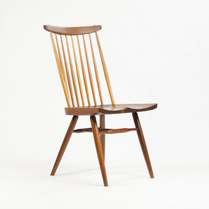 SOLD 1960's George Nakashima Studio New Chair Walnut w Hickory Spindles Early Vintage Piece