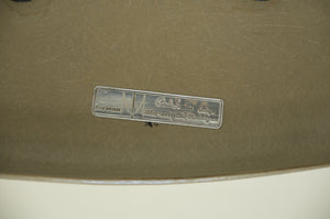 SOLD Greige Eames Herman Miller Fiberglass Arm Shell Chair 1954
