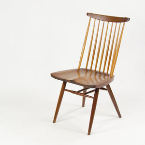 SOLD 1960's George Nakashima Studio New Chair Walnut w Hickory Spindles Early Vintage Piece