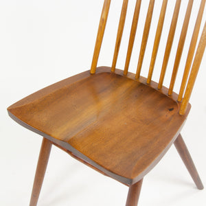 SOLD 1960's George Nakashima Studio New Chair Walnut w Hickory Spindles Early Vintage Piece