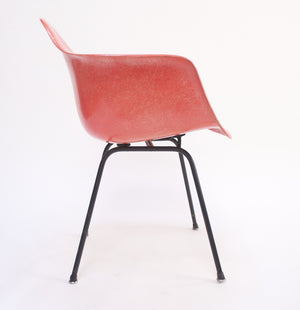 SOLD Red Eames Herman Miller Fiberglass Arm Shell Chair Early 1954