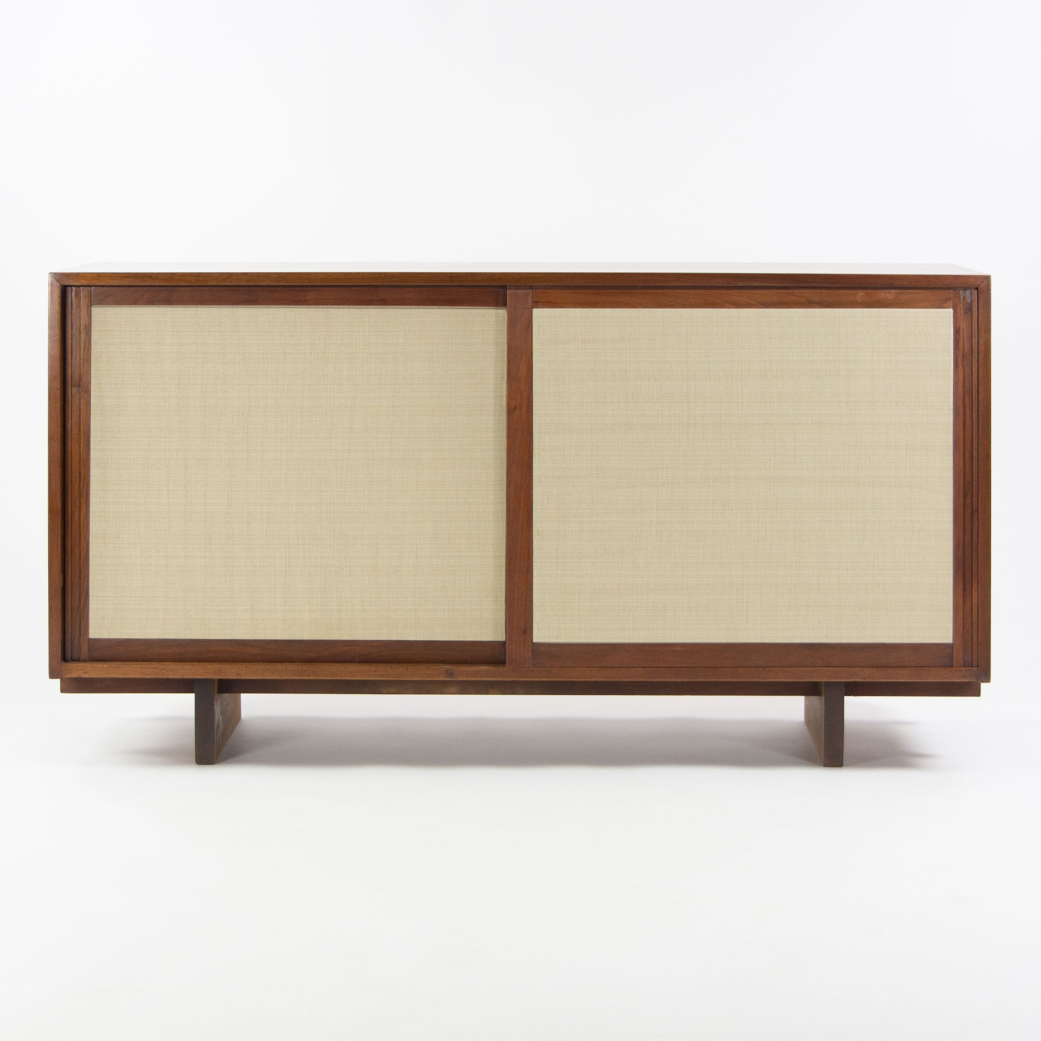 SOLD 1950's George Nakashima 60 inch Black Walnut Sliding Door Cabinet Credenza
