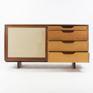 SOLD 1950's George Nakashima 60 inch Black Walnut Sliding Door Cabinet Credenza