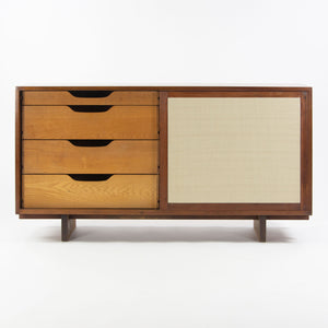 SOLD 1950's George Nakashima 60 inch Black Walnut Sliding Door Cabinet Credenza