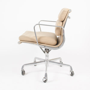 SOLD Herman Miller Eames Soft Pad Aluminum Group Desk Chair Tan Hopsack Late 90's