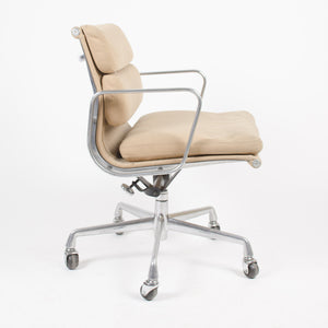 SOLD Herman Miller Eames Soft Pad Aluminum Group Desk Chair Tan Hopsack Late 90's