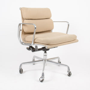 SOLD Herman Miller Eames Soft Pad Aluminum Group Desk Chair Tan Hopsack Late 90's