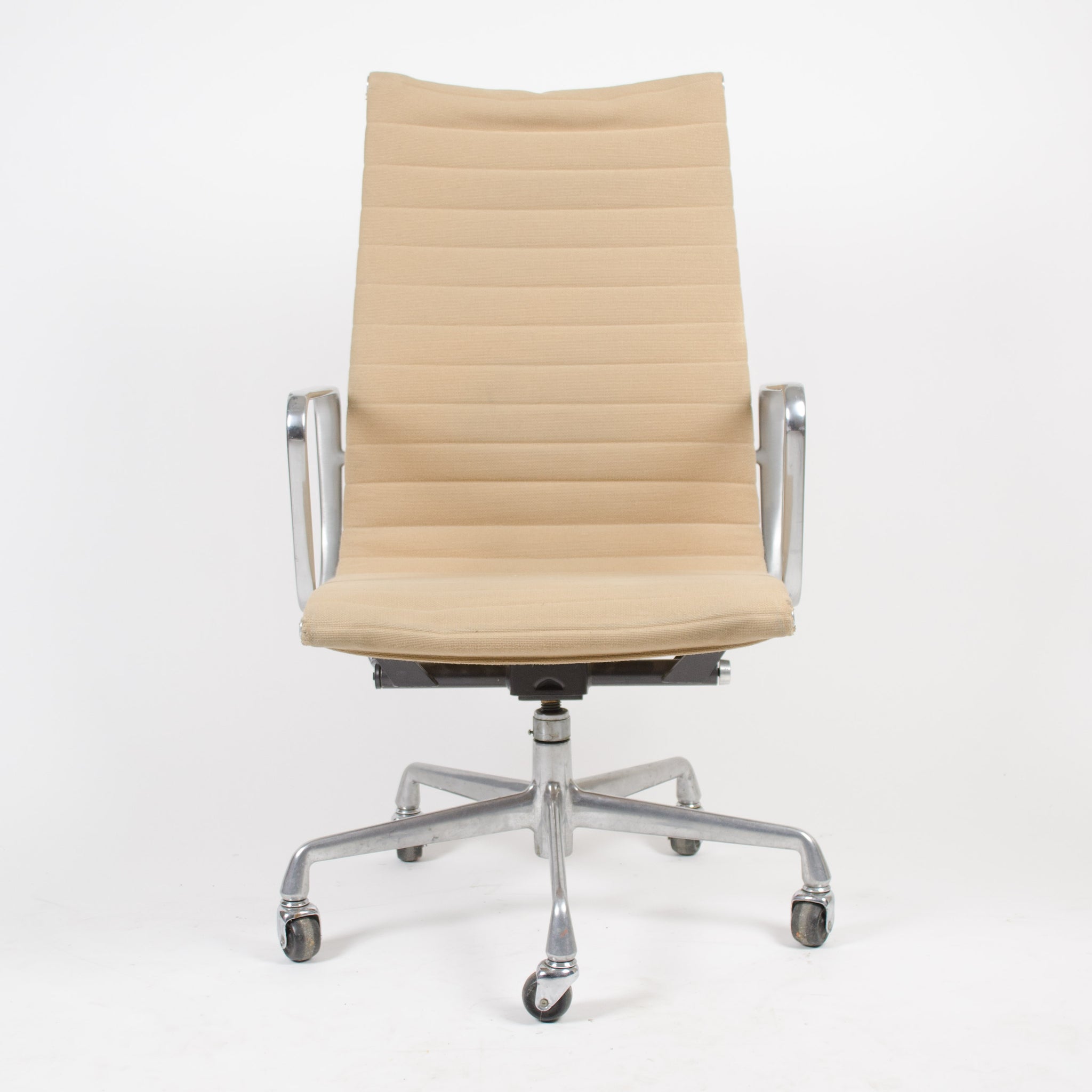 SOLD Herman Miller Eames Aluminum Group High Back Desk Chair Tan Hopsack 90's
