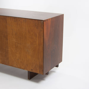 SOLD 1950's George Nakashima 60 inch Black Walnut Sliding Door Cabinet Credenza