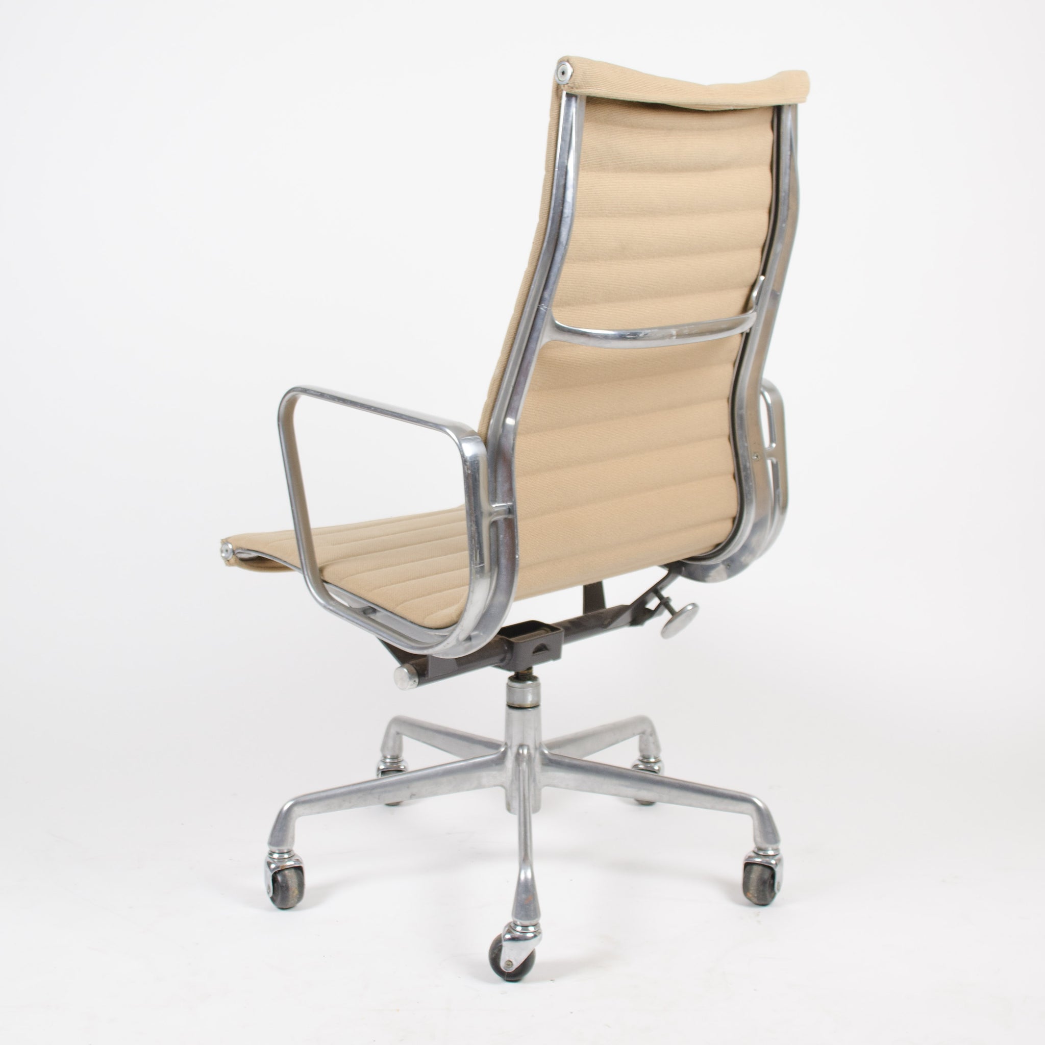 SOLD Herman Miller Eames Aluminum Group High Back Desk Chair Tan Hopsack 90's