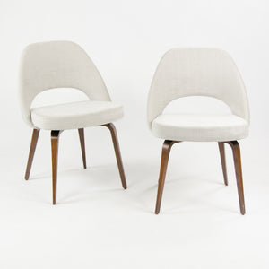 SOLD 2018 Knoll Studio Saarinen Armless Executive Chairs w Wood Legs Walnut