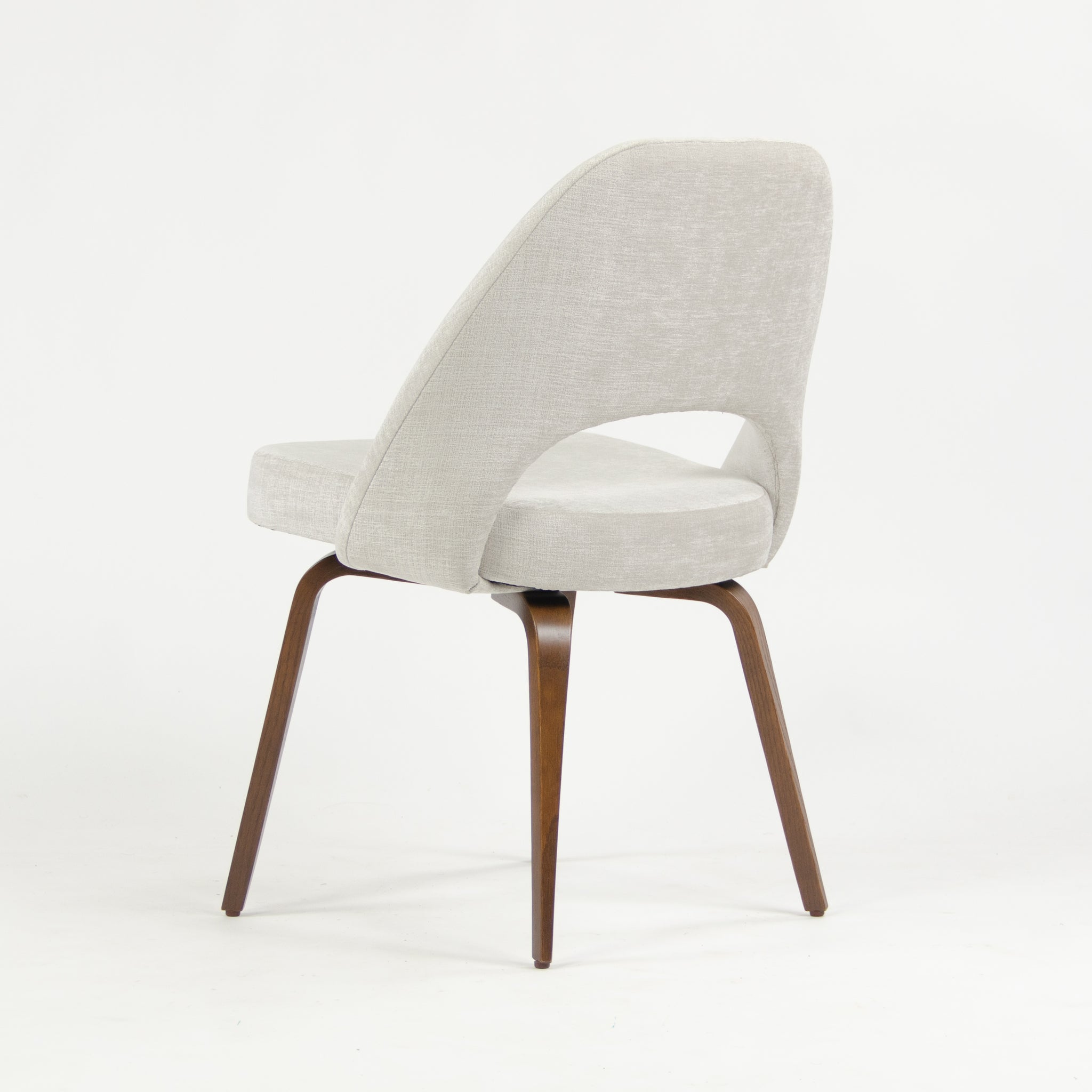 SOLD 2018 Knoll Studio Saarinen Armless Executive Chairs w Wood Legs Walnut