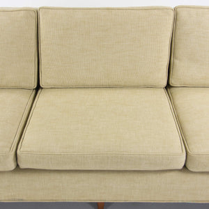 SOLD 1950's Florence Knoll Associates Museum Quality Original Fabric Three Seat Sofa