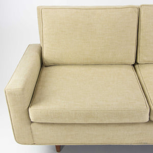 SOLD 1950's Florence Knoll Associates Museum Quality Original Fabric Three Seat Sofa