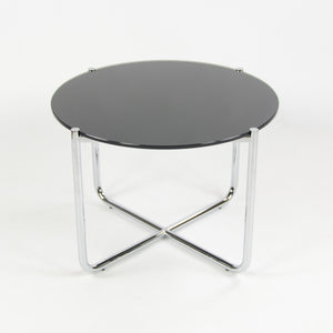 2021 Mies van der Rohe for Knoll MR Side / End Table in Black Glass and Chrome