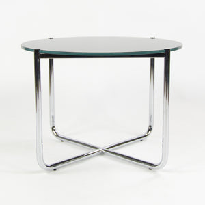 SOLD 2021 Mies van der Rohe for Knoll MR Side / End Table in Black Glass and Chrome