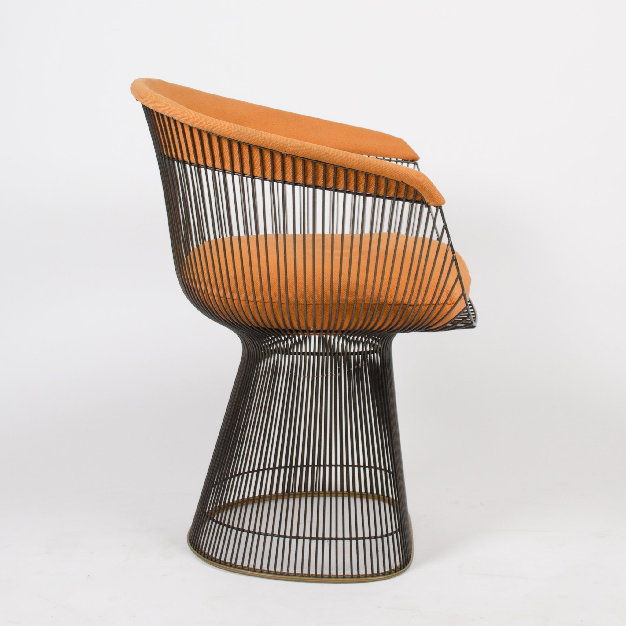 SOLD Knoll Warren Platner Lounge Dining Arm Chair Mid Century Bronze