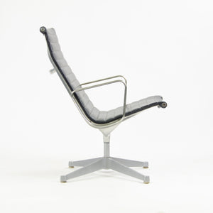 SOLD Early Pair Eames Herman Miller Aluminum Group Lounge Chairs, Charcoal Upholstery