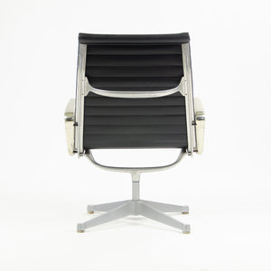 SOLD Early Pair Eames Herman Miller Aluminum Group Lounge Chairs, Charcoal Upholstery