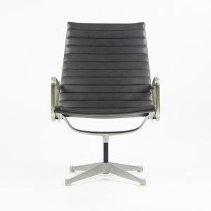 SOLD Early Pair Eames Herman Miller Aluminum Group Lounge Chairs, Charcoal Upholstery